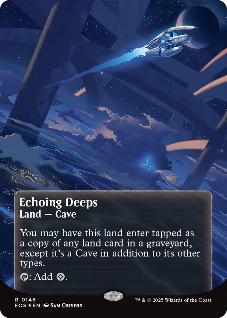 Echoing Deeps (0148) (Borderless) (Galaxy Foil) [Edge of Eternities: Stellar Sights] | The Time Vault CA