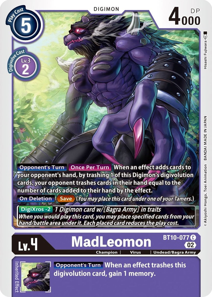 MadLeomon [BT10-077] [Xros Encounter] | The Time Vault CA