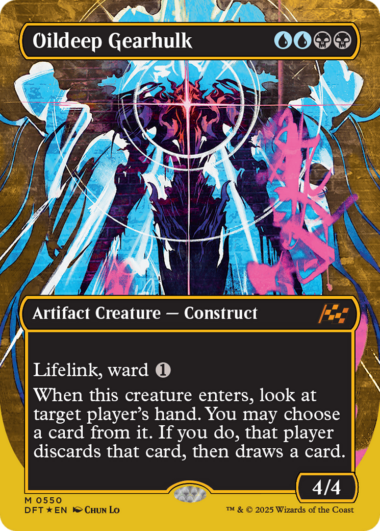 Oildeep Gearhulk (Borderless) (First-Place Foil) [Aetherdrift] | The Time Vault CA