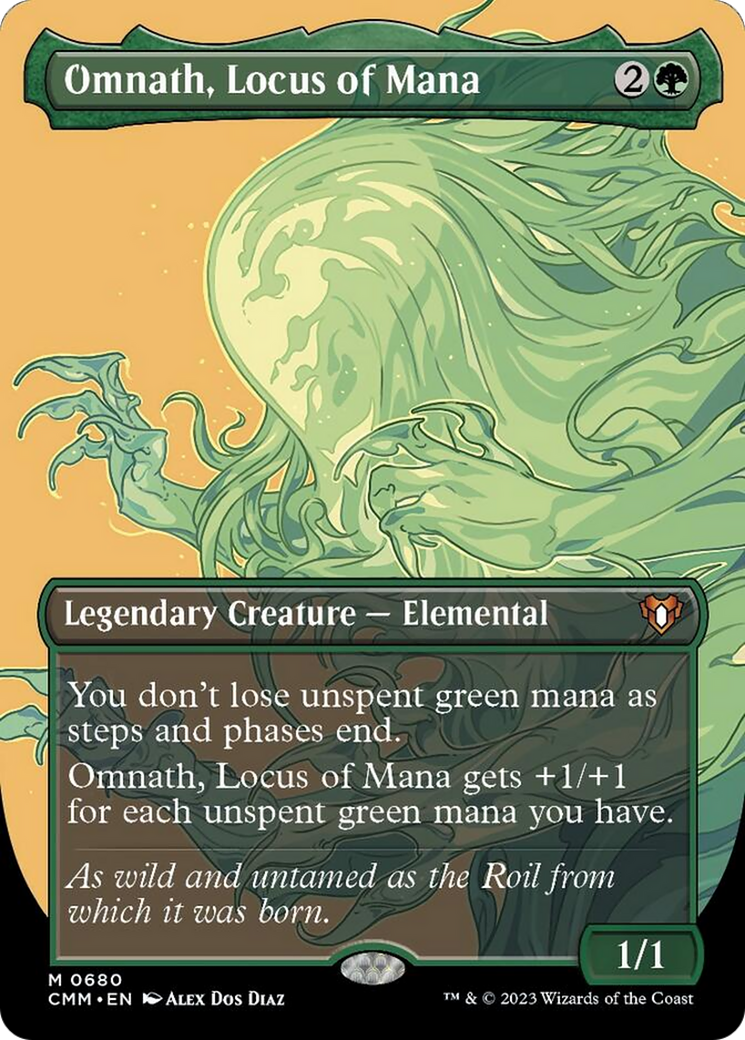 Omnath, Locus of Mana (Borderless Profile) [Commander Masters] | The Time Vault CA