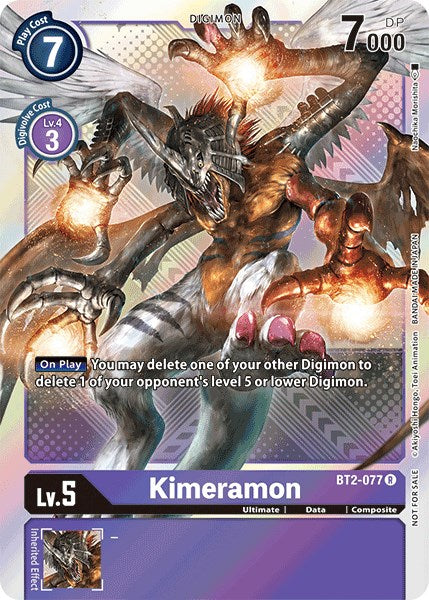 Kimeramon [BT2-077] (Official Tournament Pack Vol.4) [Release Special Booster Promos] | The Time Vault CA