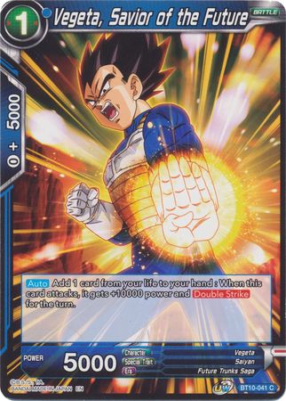 Vegeta, Savior of the Future (BT10-041) [Rise of the Unison Warrior 2nd Edition] | The Time Vault CA