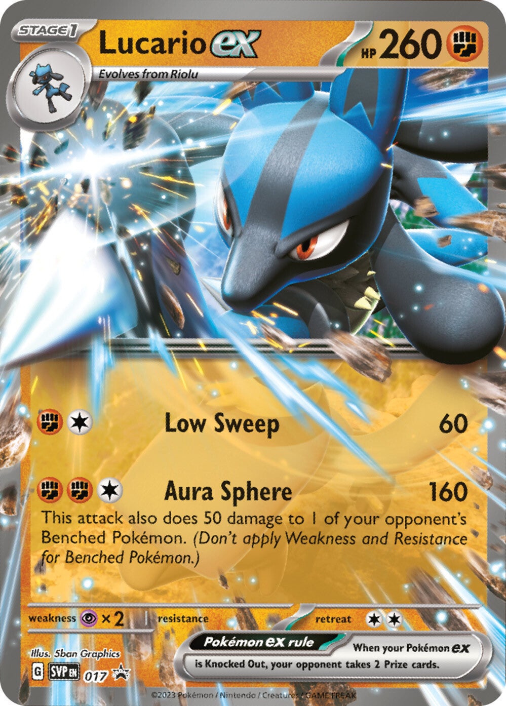 Lucario ex (017) [Scarlet & Violet: Black Star Promos] | The Time Vault CA