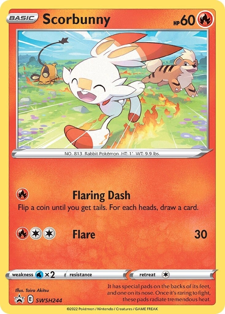 Scorbunny (SWSH244) [Sword & Shield: Black Star Promos] | The Time Vault CA