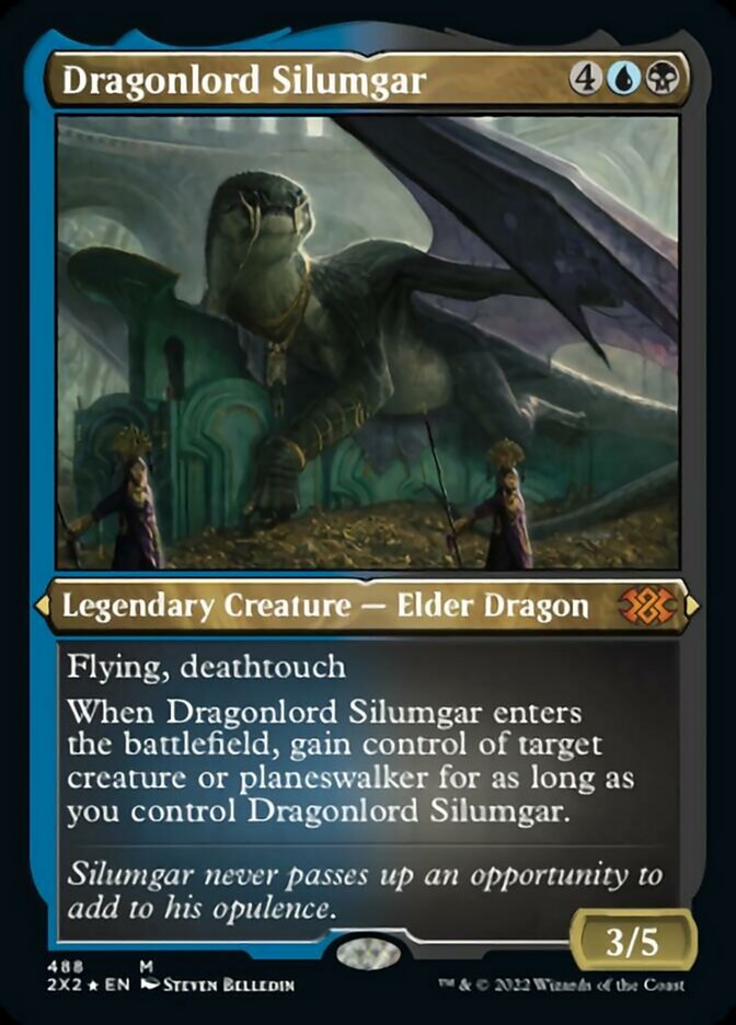 Dragonlord Silumgar (Foil Etched) [Double Masters 2022] | The Time Vault CA