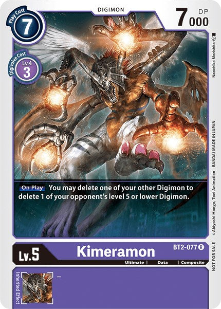 Kimeramon [BT2-077] (Battle of Omni Pre-Release) [Release Special Booster Promos] | The Time Vault CA