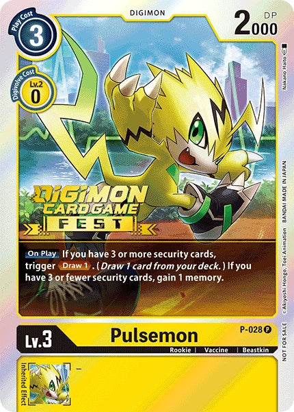 Pulsemon [P-028] (Digimon Card Game Fest 2022) [Promotional Cards] | The Time Vault CA