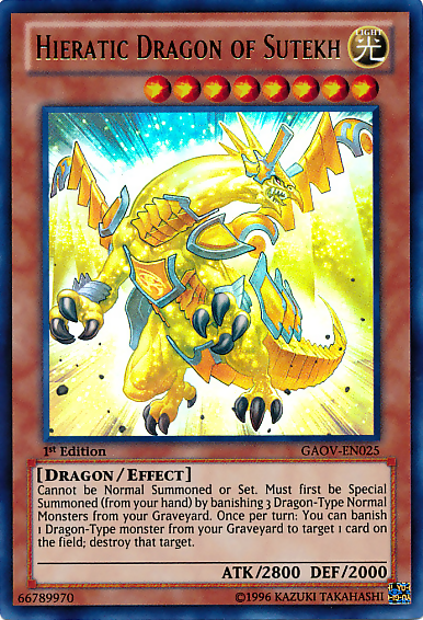 Hieratic Dragon of Sutekh [GAOV-EN025] Ultra Rare | The Time Vault CA