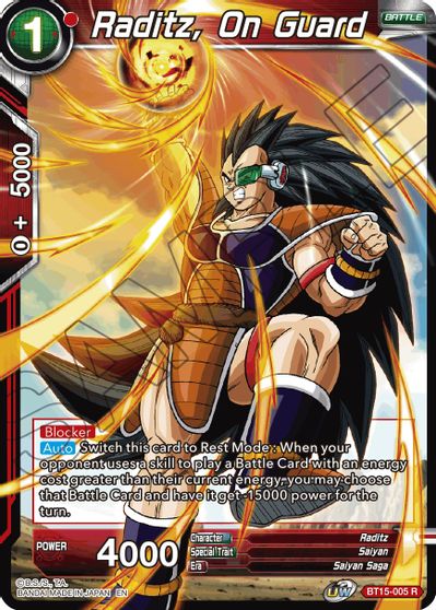 Raditz, On Guard (BT15-005) [Saiyan Showdown] | The Time Vault CA