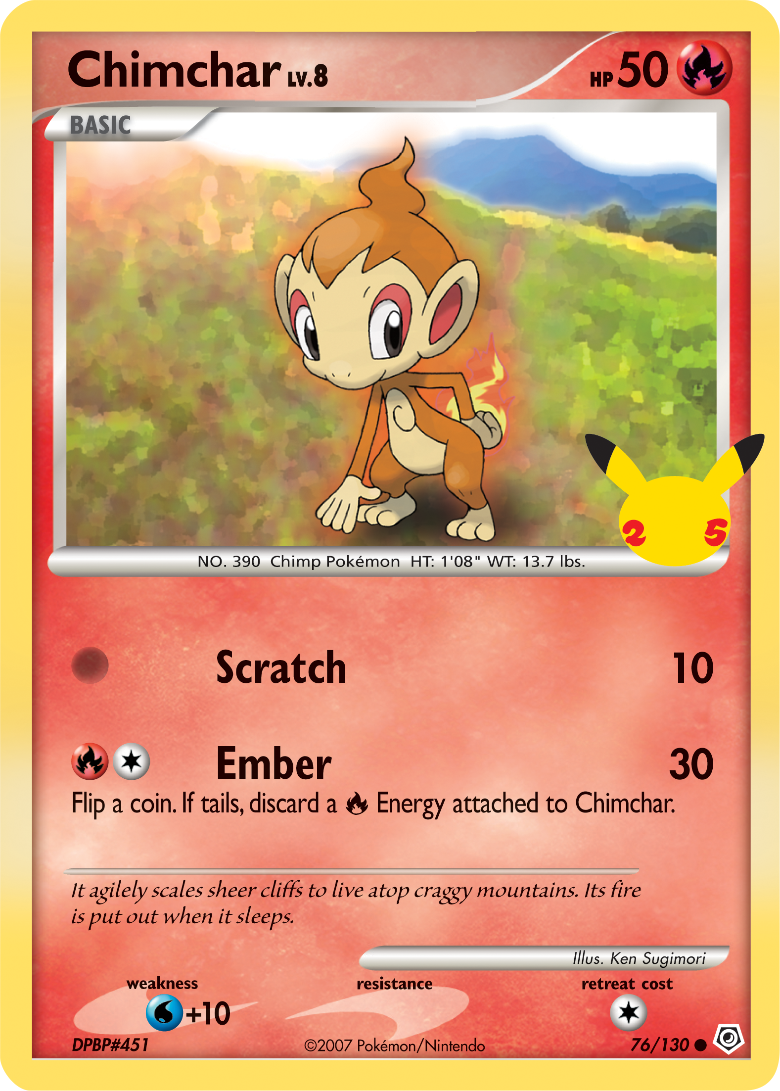 Chimchar (76/130) (Jumbo Card) [First Partner Pack] | The Time Vault CA