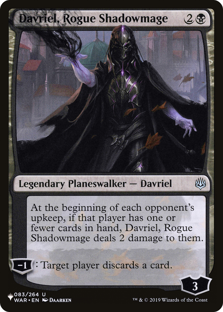 Davriel, Rogue Shadowmage [The List] | The Time Vault CA