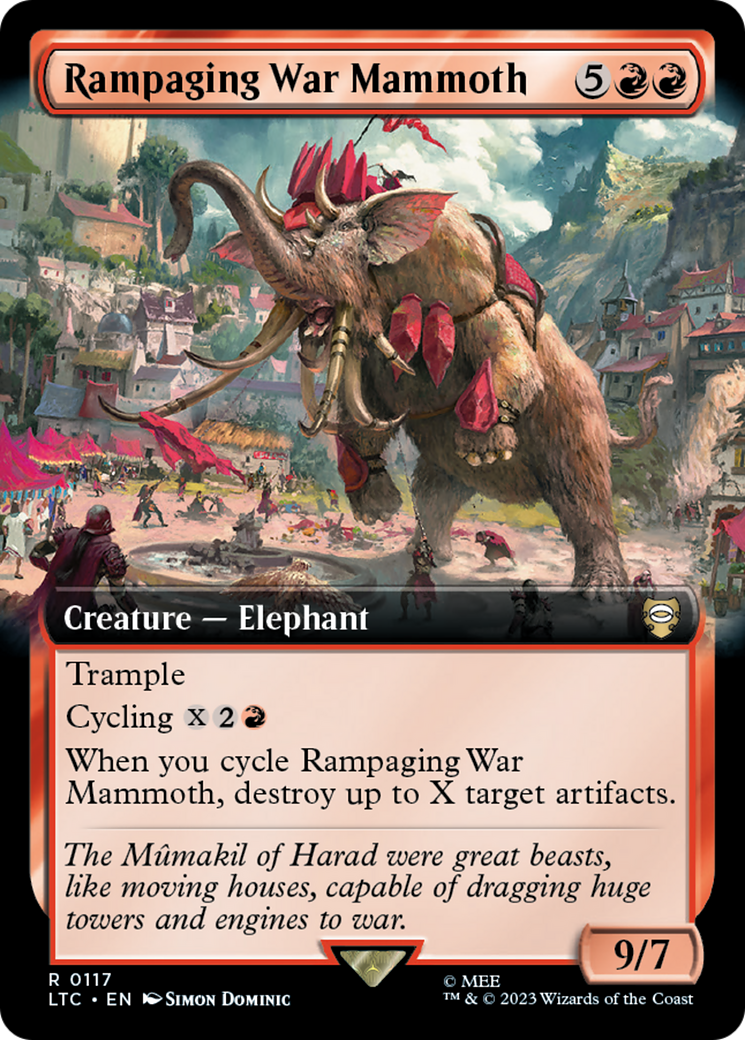 Rampaging War Mammoth (Extended Art) [The Lord of the Rings: Tales of Middle-Earth Commander] | The Time Vault CA