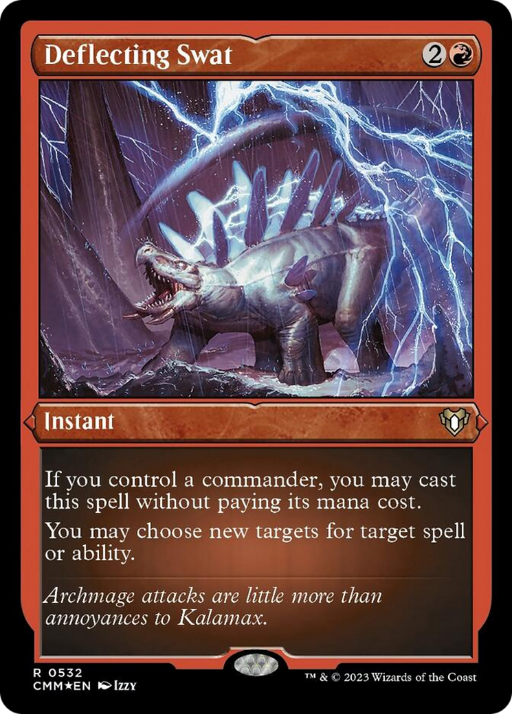 Deflecting Swat (Foil Etched) [Commander Masters] | The Time Vault CA