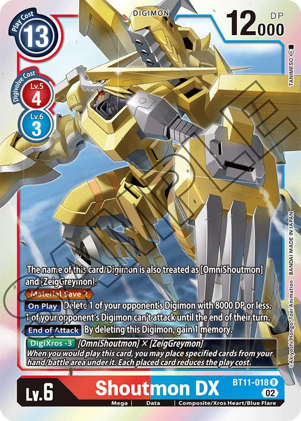 Shoutmon DX [BT11-018] [Dimensional Phase] | The Time Vault CA