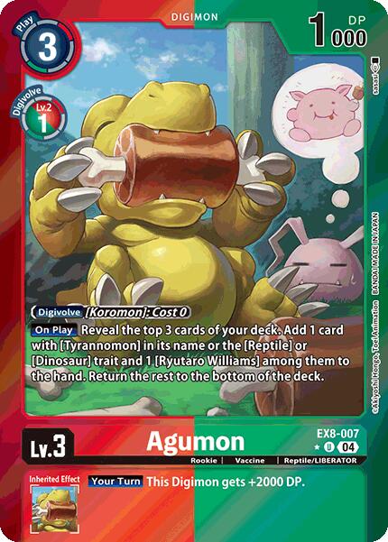 Agumon [EX8-007] - EX8-007 (Limited Foil) [Chain of Liberation] | The Time Vault CA