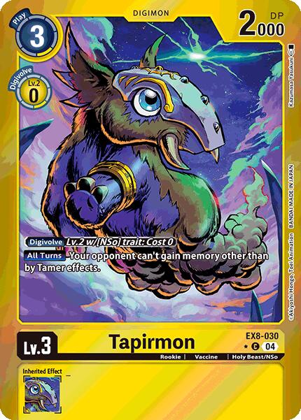 Tapirmon [EX8-030] (Limited Foil) [Chain of Liberation] | The Time Vault CA