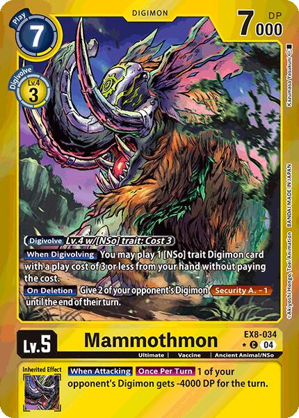 Mammothmon [EX8-034] (Limited Foil) [Chain of Liberation] | The Time Vault CA