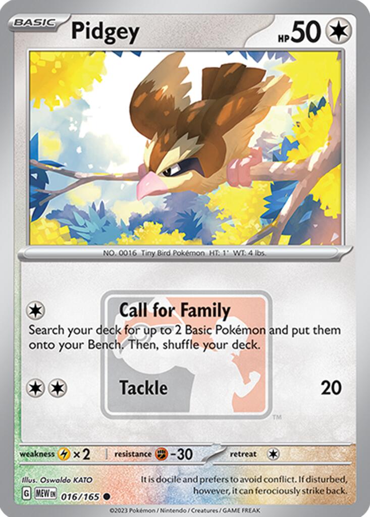 Pidgey (016/165) [League & Championship Cards] | The Time Vault CA