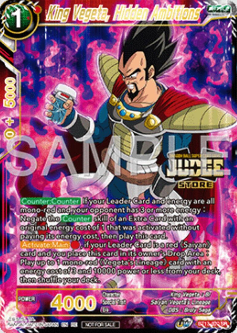 King Vegeta, Hidden Ambitions (Judge Pack Vol.16) (Store) (BT13-020) [Judge Promotion Cards] | The Time Vault CA