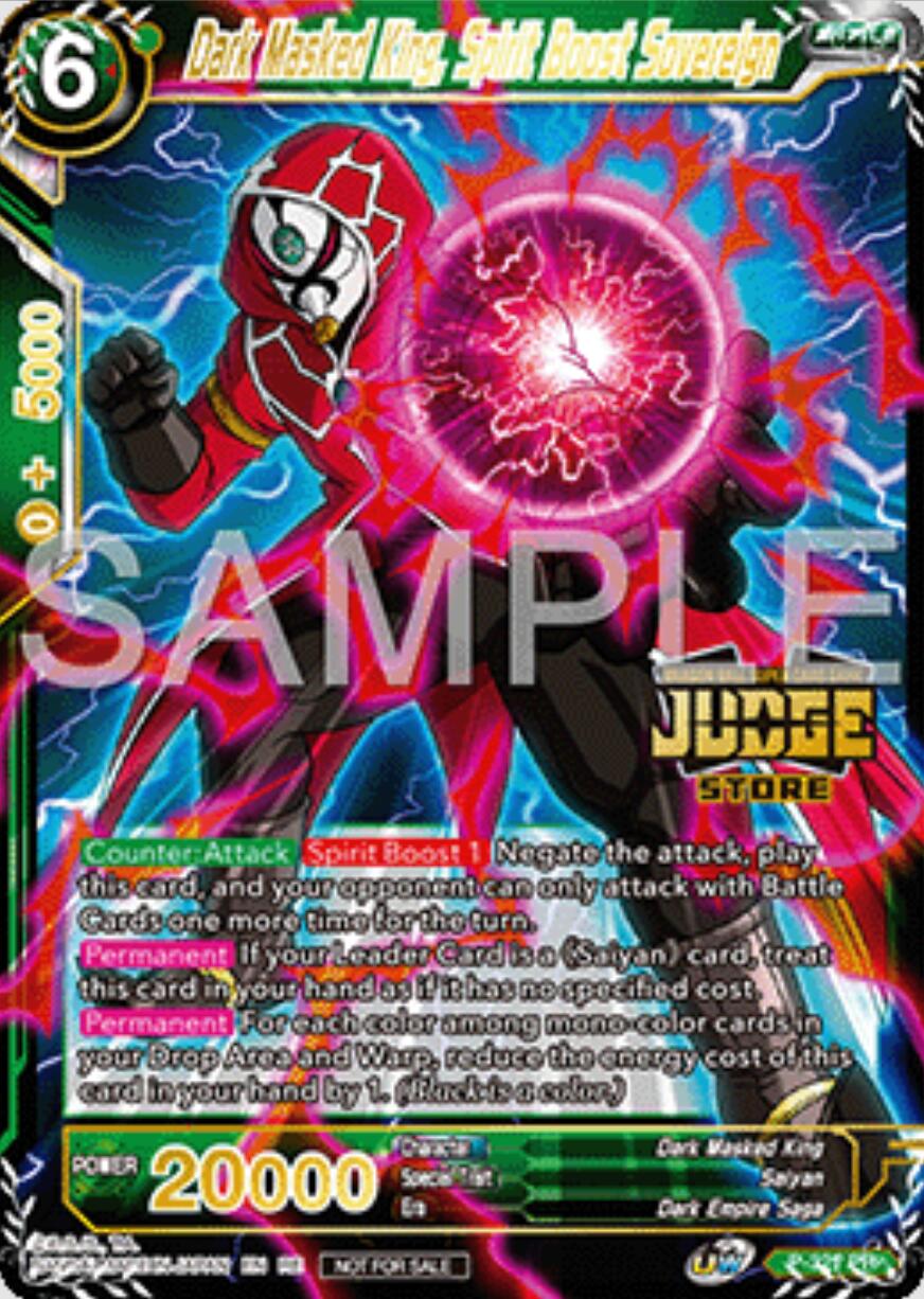 Dark Masked King, Spirit Boost Sovereign (Judge Pack Vol.16) (Store) (P-321) [Judge Promotion Cards] | The Time Vault CA