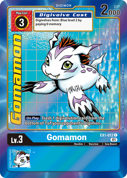 Gomamon [EX1-012] (Alternate Art) [Classic Collection] | The Time Vault CA