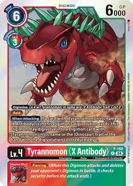 Tyrannomon [P-160] (X Antibody) (-Chain of Liberation- Upgrade Pack [Digimon LIBERATOR] | The Time Vault CA