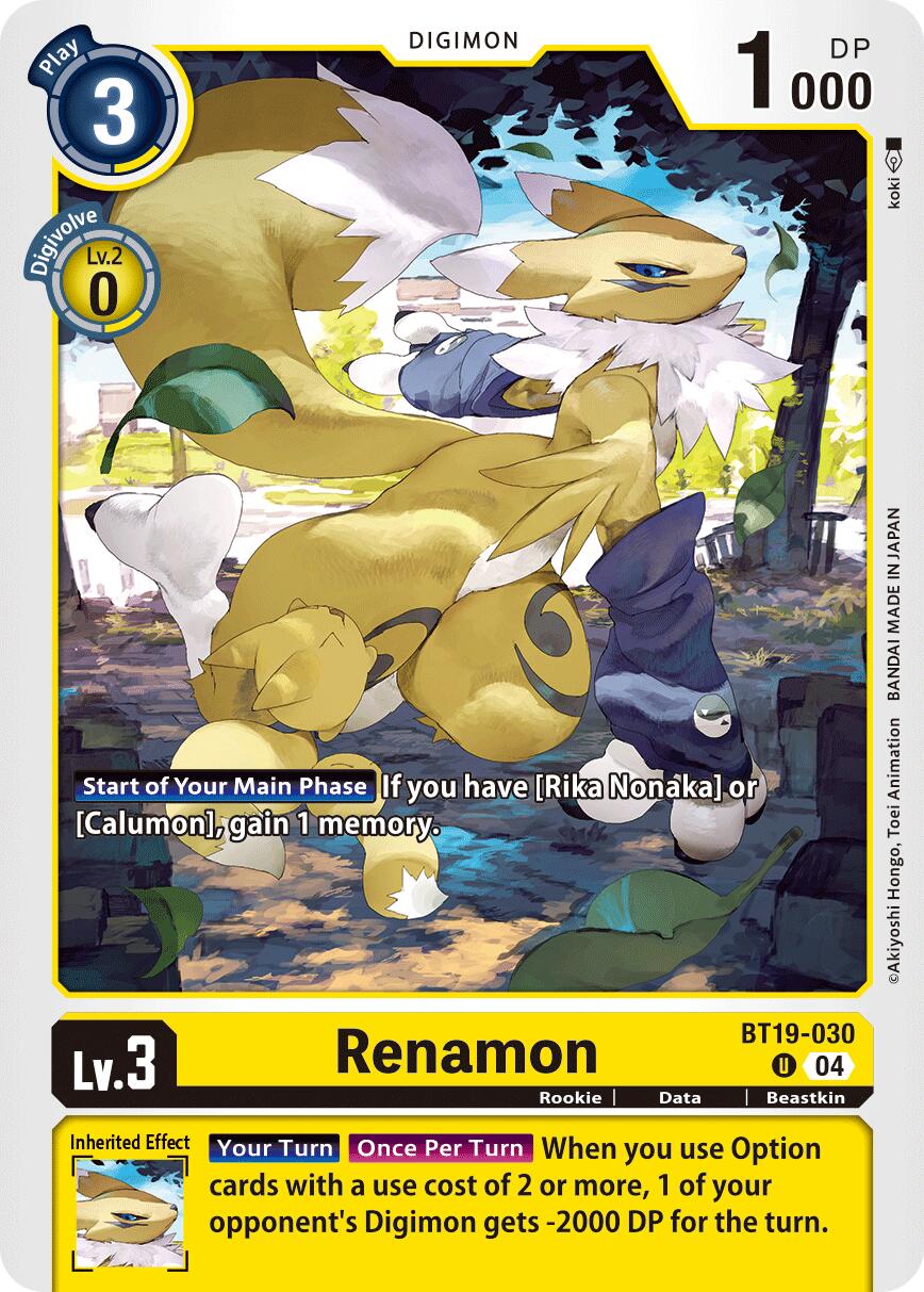 Renamon [BT19-030] [Release Special Booster Ver.2.5] | The Time Vault CA
