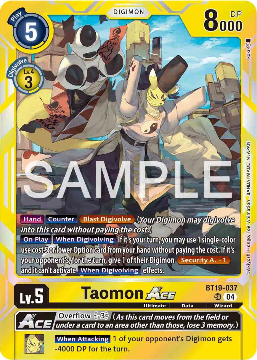 Taomon ACE [BT19-037] [Release Special Booster Ver.2.0] | The Time Vault CA