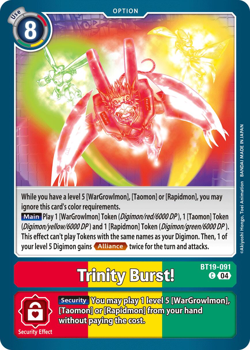 Trinity Burst! [BT19-091] [Release Special Booster Ver.2.5] | The Time Vault CA