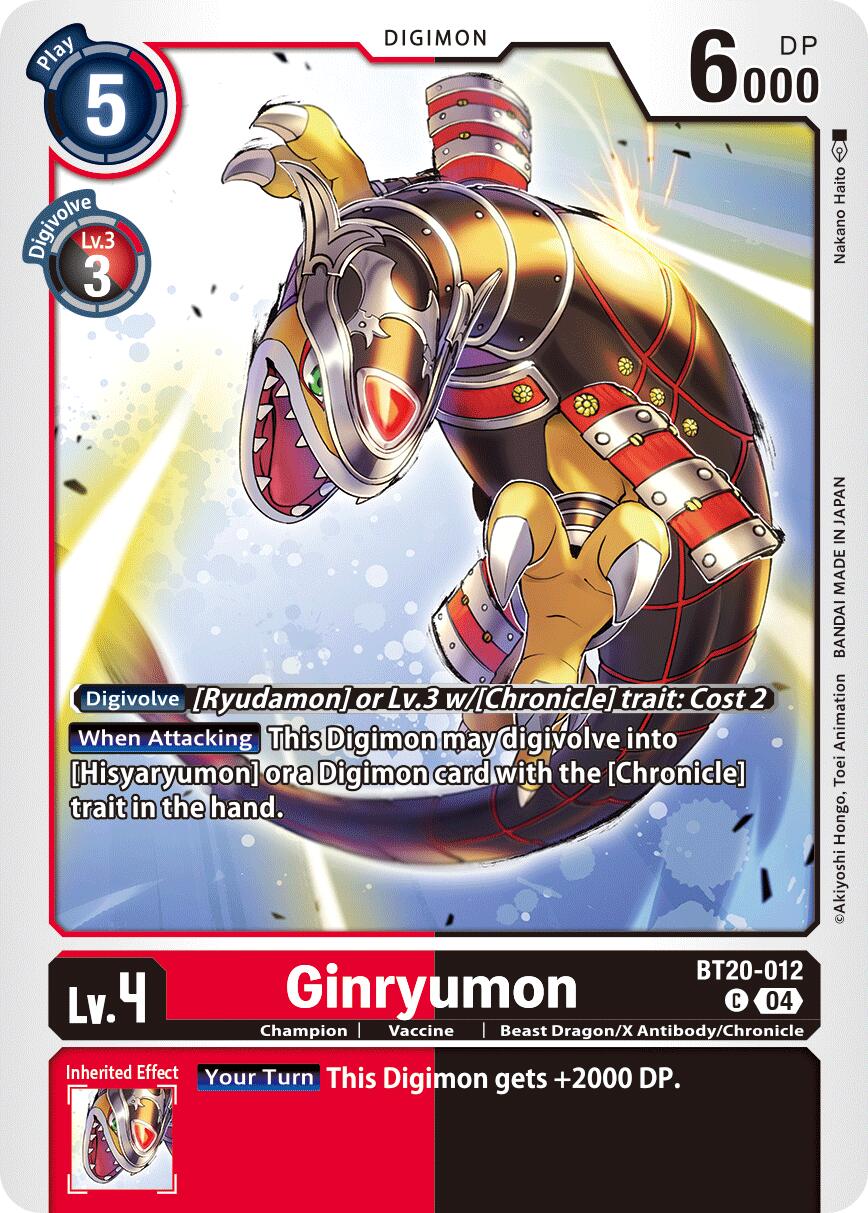 Ginryumon [BT20-012] [Release Special Booster Ver.2.5] | The Time Vault CA