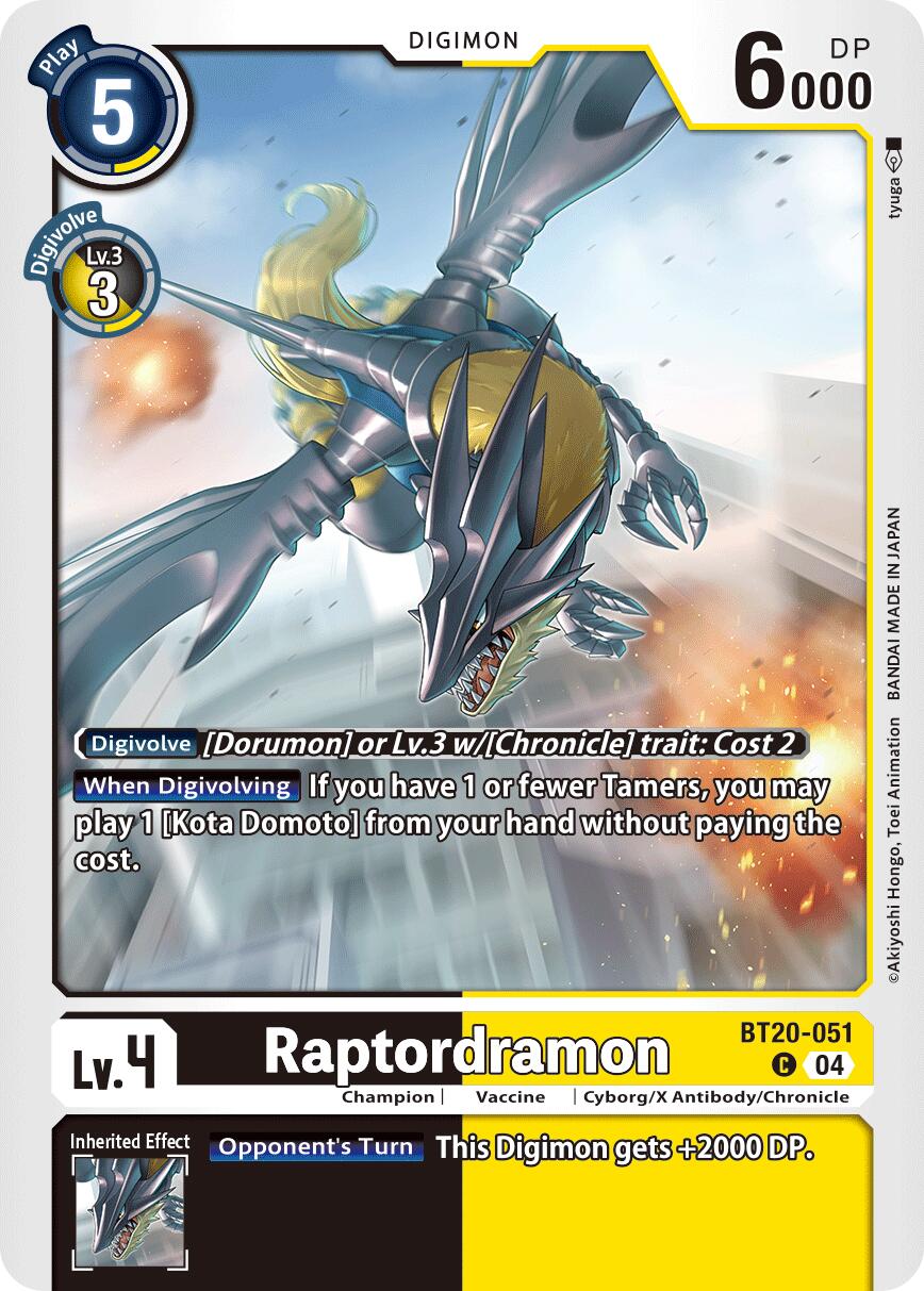 Raptordramon [BT20-051] [Release Special Booster Ver.2.5] | The Time Vault CA