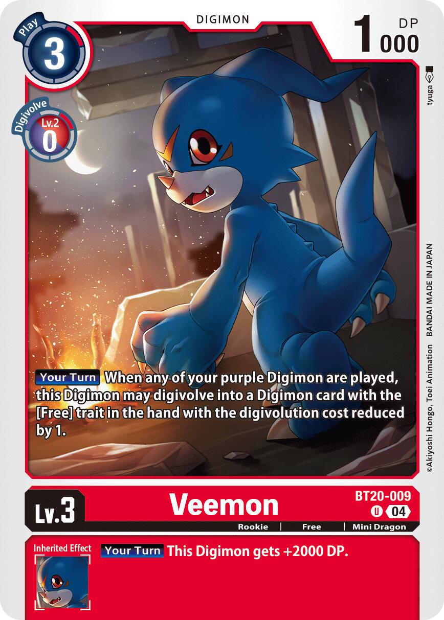 Veemon [BT20-009] [Release Special Booster Ver.2.5] | The Time Vault CA