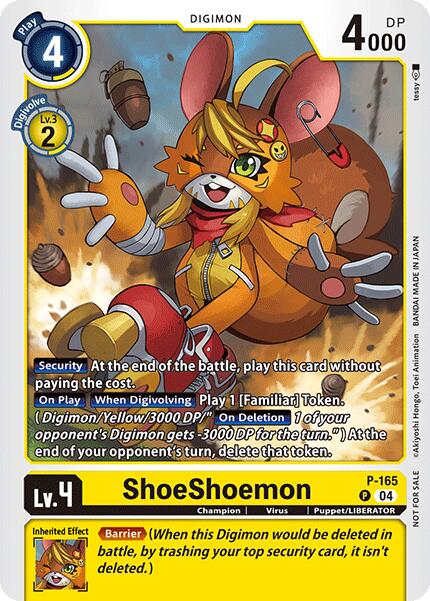 ShoeShoemon [P-165] (Store Tournament 2025 Vo.1 Participation Pack) [Promotional Cards] | The Time Vault CA