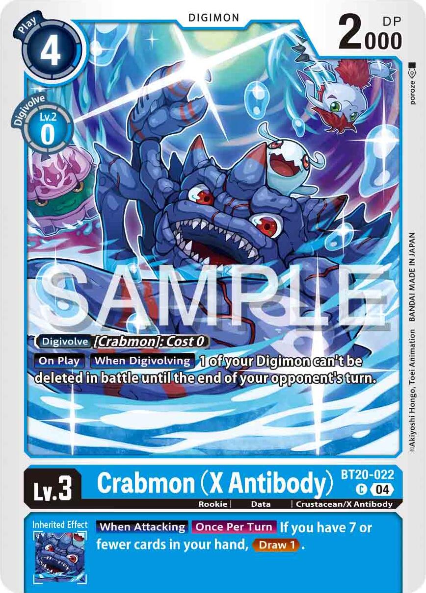 Crabmon [BT20-022] (X Antibody) [Release Special Booster 2.0] | The Time Vault CA