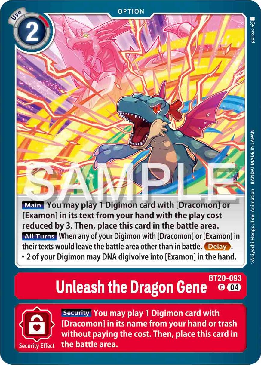 Unleash the Dragon Gene [BT20-093] [Release Special Booster 2.0] | The Time Vault CA