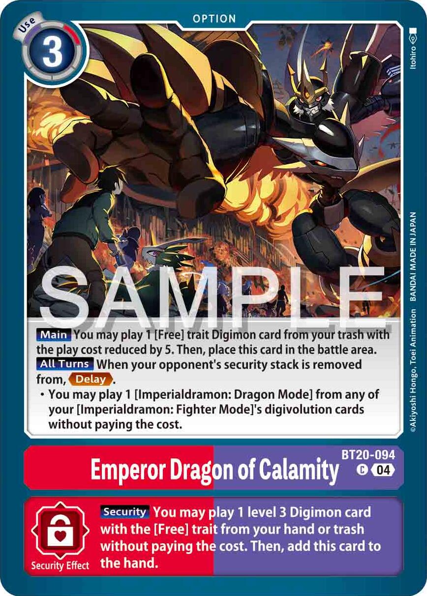 Emperor Dragon of Calamity [BT20-094] [Release Special Booster 2.0] | The Time Vault CA