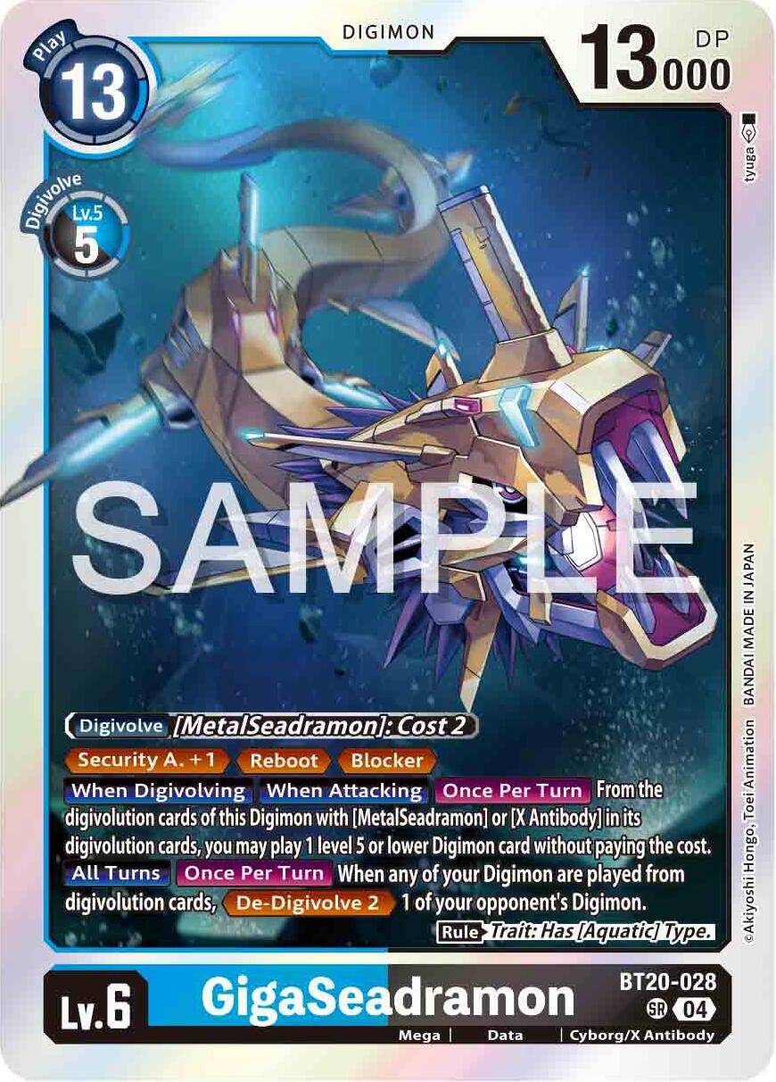 GigaSeadramon [BT20-028] [Release Special Booster 2.0] | The Time Vault CA