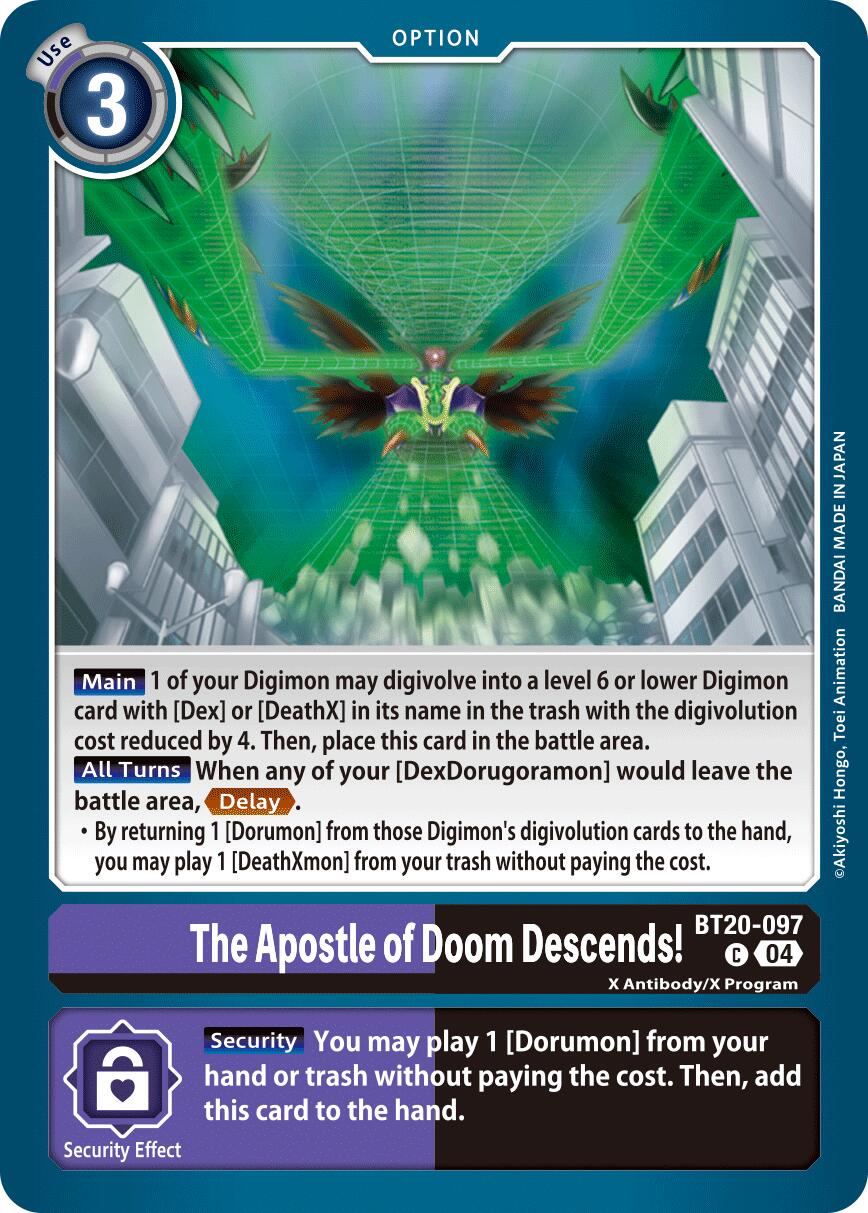 The Apostle of Doom Descends! [BT20-097] [Release Special Booster Ver.2.5] | The Time Vault CA