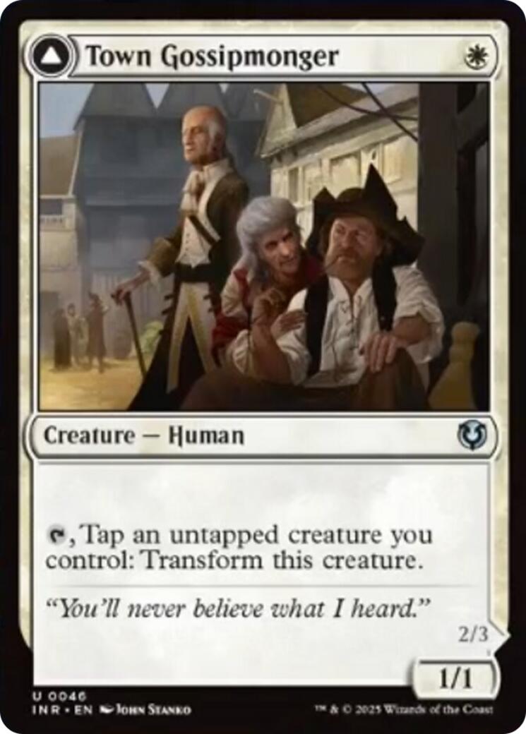 Town Gossipmonger // Incited Rabble [Innistrad Remastered] | The Time Vault CA