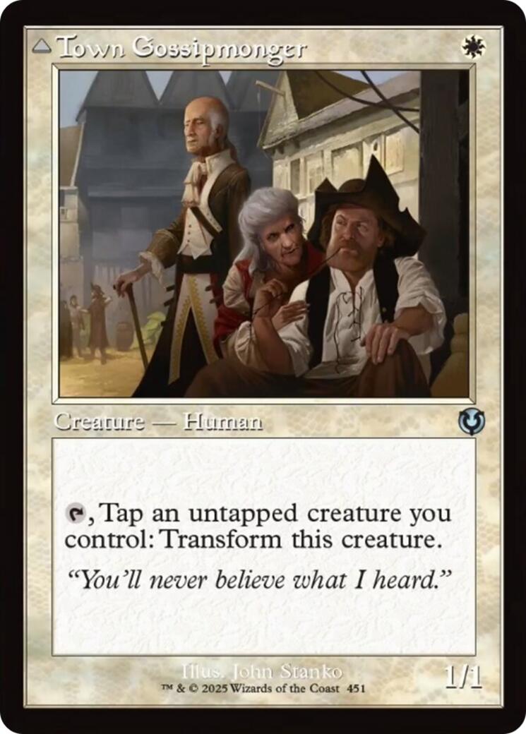 Town Gossipmonger // Incited Rabble (Retro Frame) [Innistrad Remastered] | The Time Vault CA