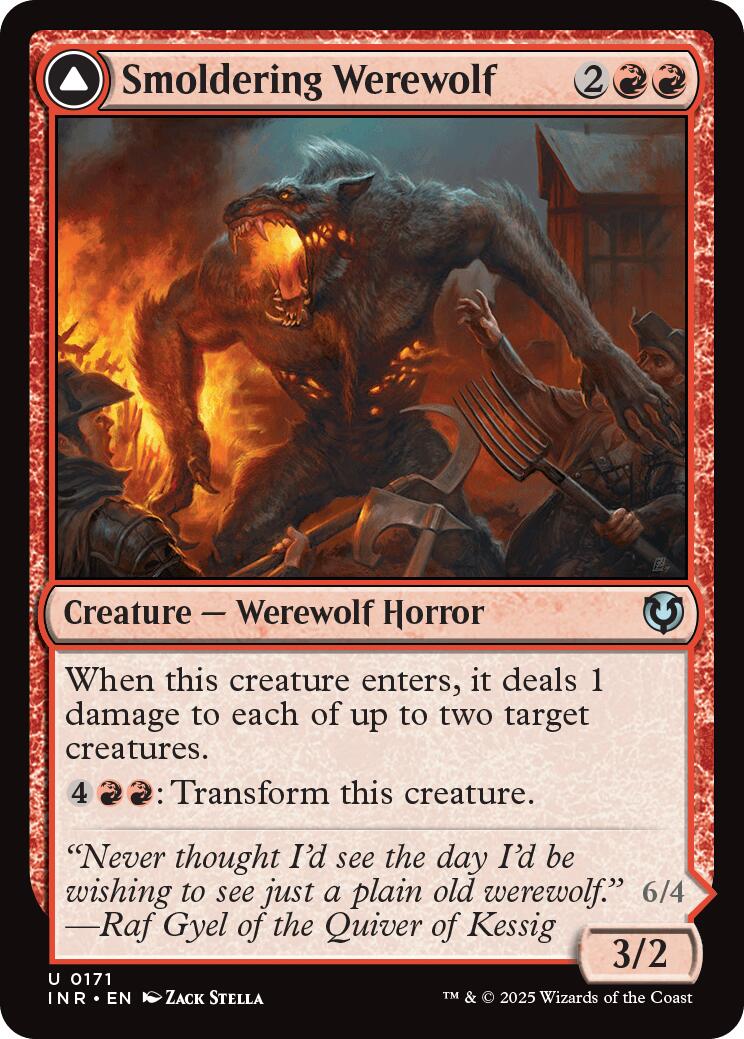 Smoldering Werewolf // Erupting Dreadwolf [Innistrad Remastered] | The Time Vault CA