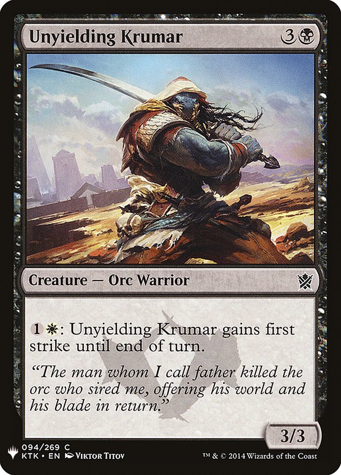 Unyielding Krumar [Mystery Booster] | The Time Vault CA