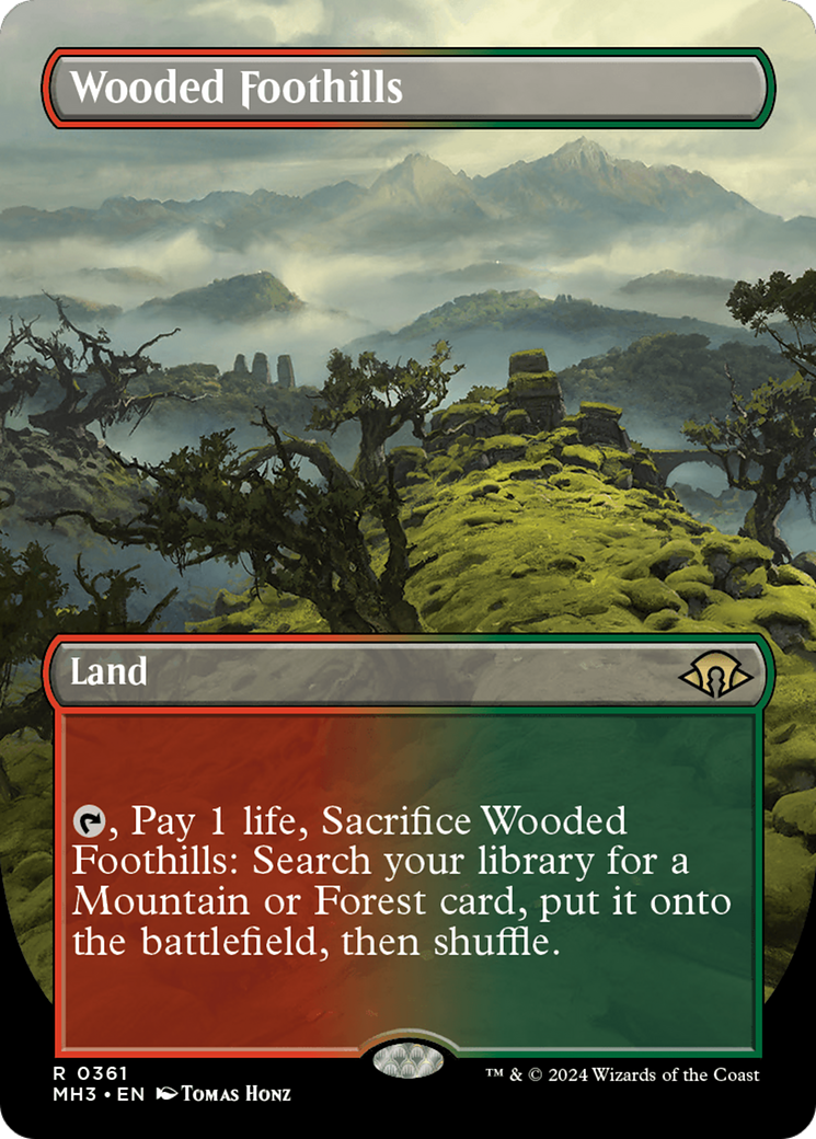 Wooded Foothills (Borderless) [Modern Horizons 3] | The Time Vault CA