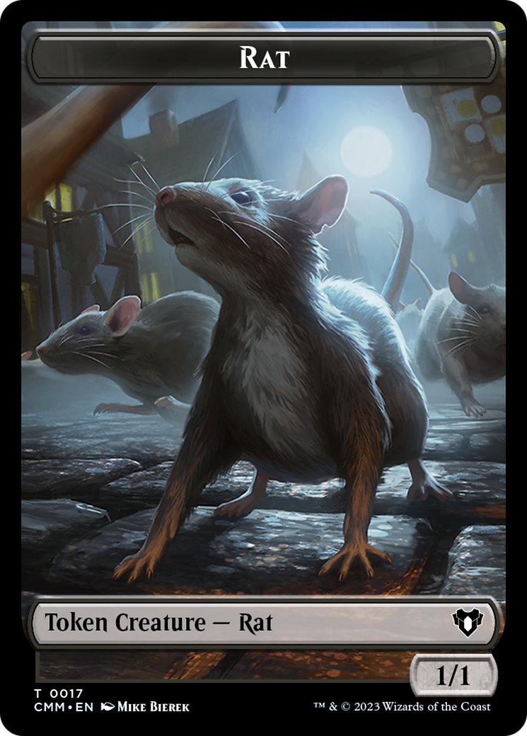 Eldrazi Spawn // Rat Double-Sided Token [Commander Masters Tokens] | The Time Vault CA