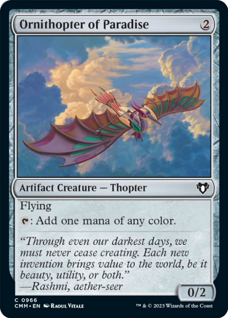 Ornithopter of Paradise [Commander Masters] | The Time Vault CA