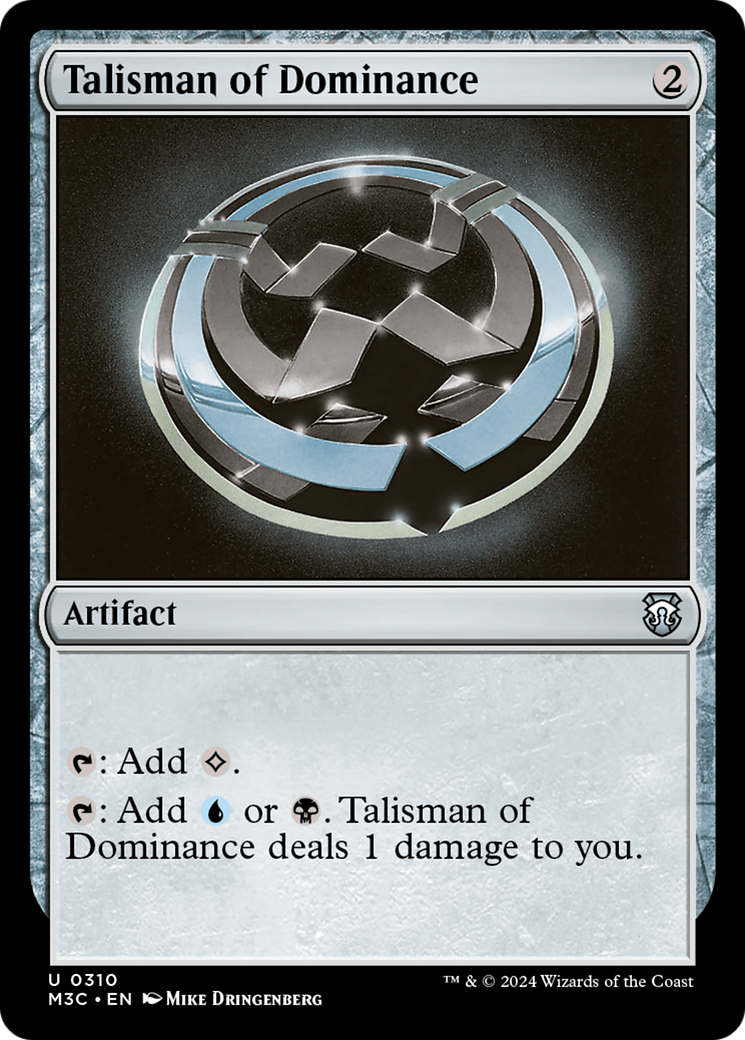 Talisman of Dominance (Ripple Foil) [Modern Horizons 3 Commander] | The Time Vault CA