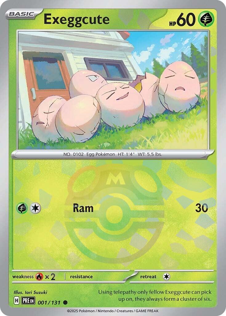 Exeggcute (001/131) (Master Ball Pattern) [Scarlet & Violet: Prismatic Evolutions] | The Time Vault CA