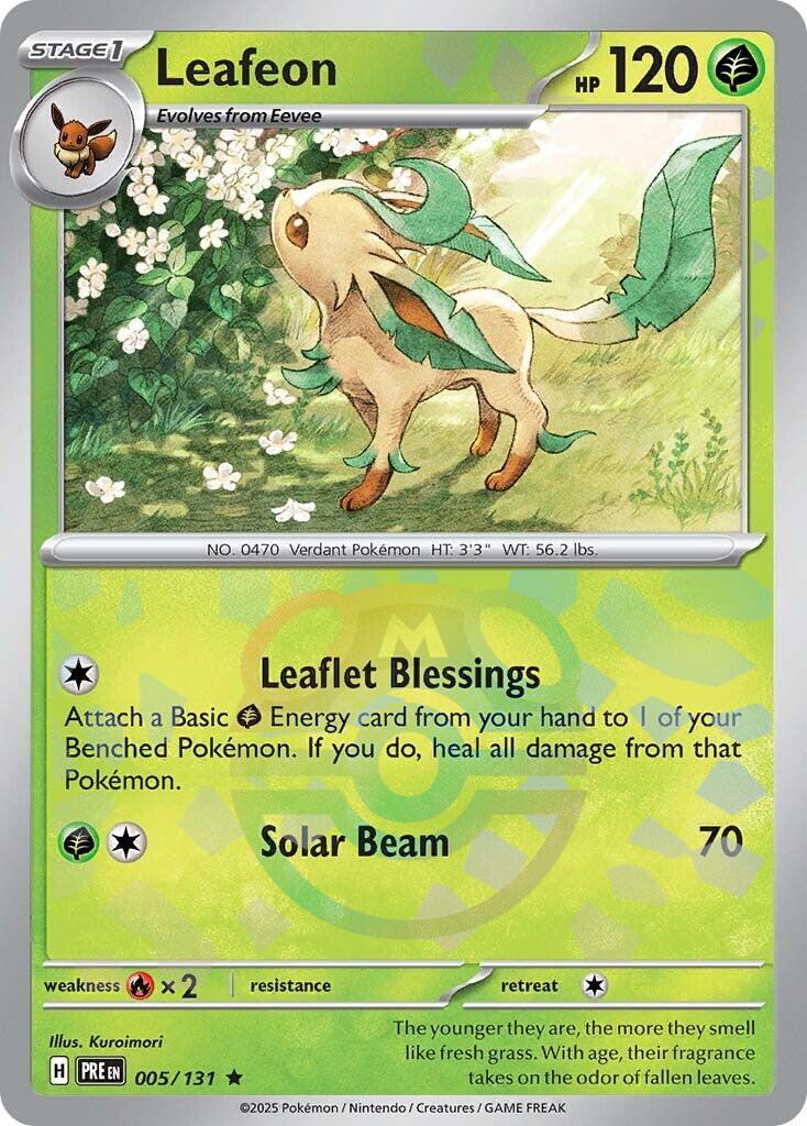 Leafeon (005/131) (Master Ball Pattern) [Scarlet & Violet: Prismatic Evolutions] | The Time Vault CA