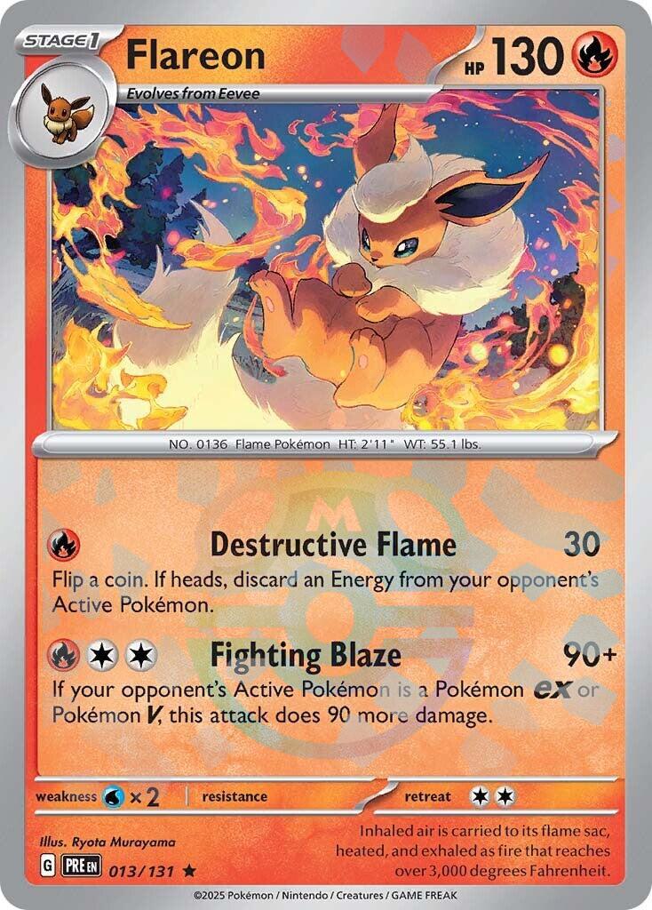 Flareon (013/131) (Master Ball Pattern) [Scarlet & Violet: Prismatic Evolutions] | The Time Vault CA