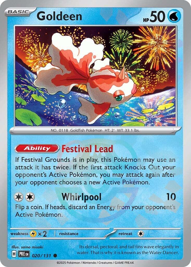 Goldeen (020/131) (Master Ball Pattern) [Scarlet & Violet: Prismatic Evolutions] | The Time Vault CA